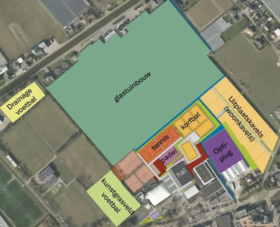 nieuwbouwsituatie sportpark de Zweth
